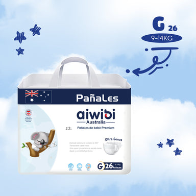 Aiwibi Pañal de Bebés Premium Aiwibi Talla G 26 u