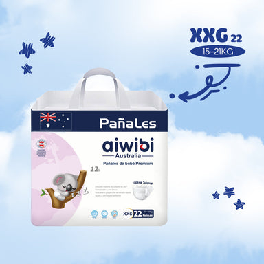 Aiwibi Pañal de Bebés Premium Aiwibi Talla XXG 22 u