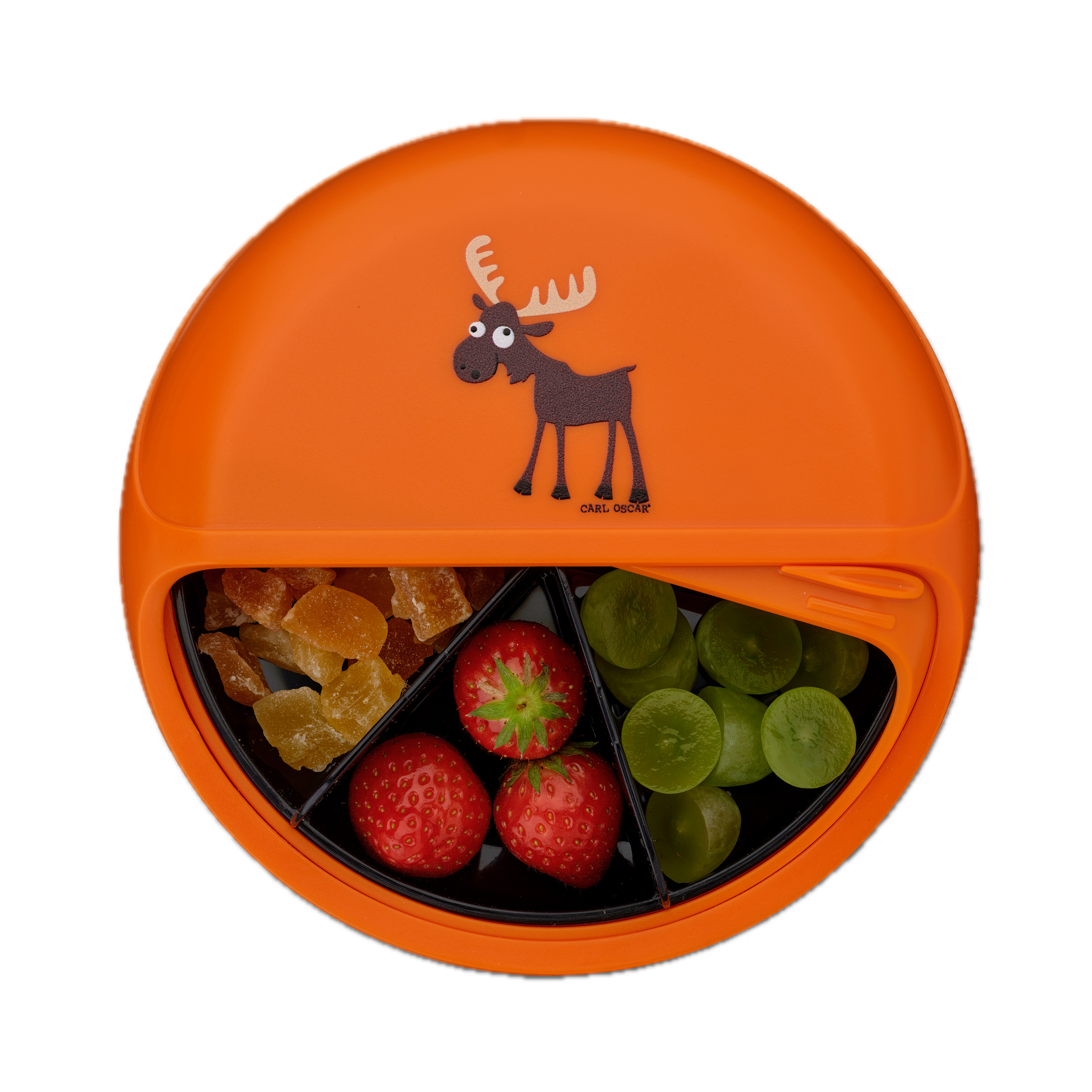 Melii Naranja Mini spinner contenedor giratorio para snacks