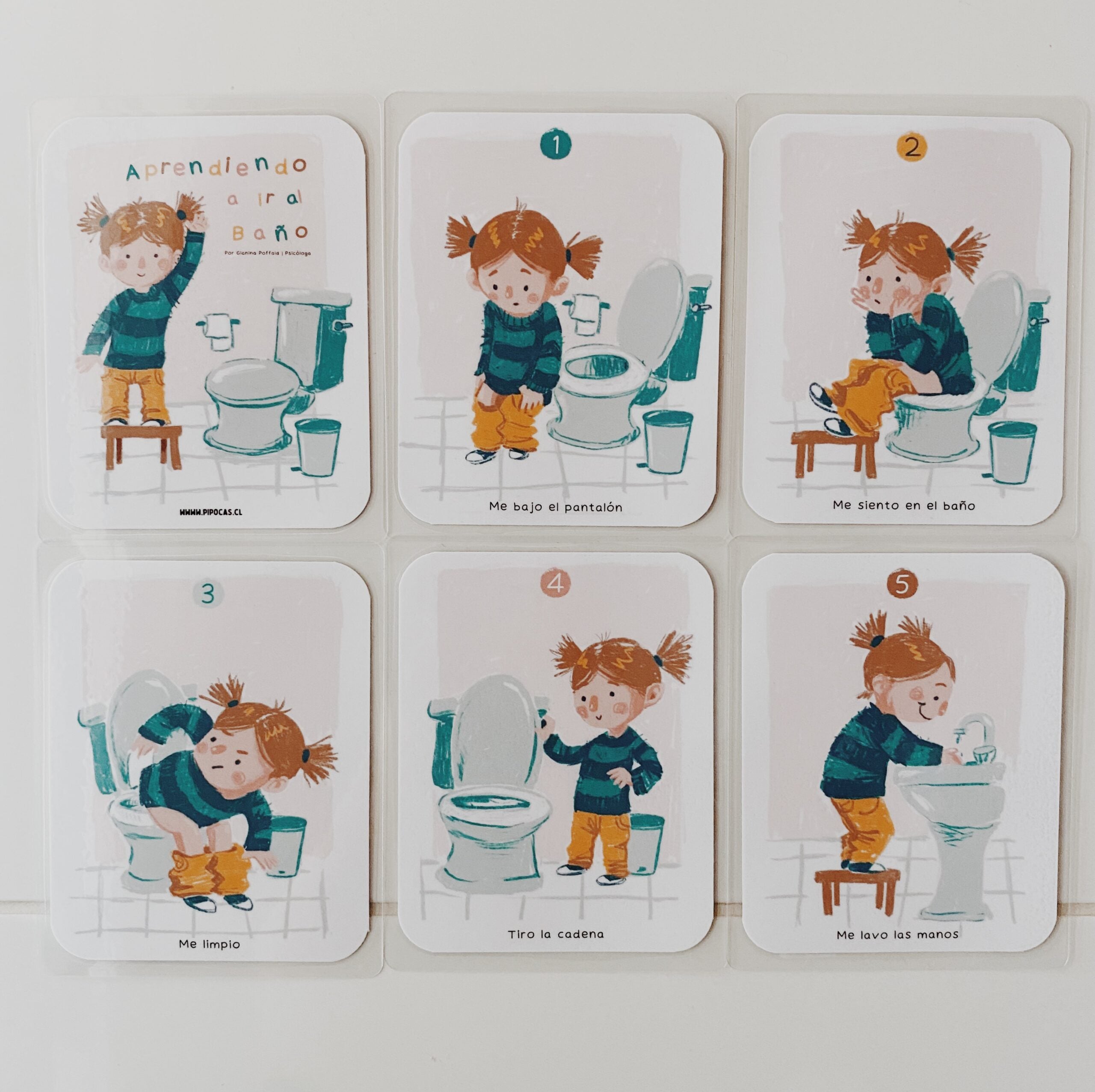 Pipocas Tarjetas de estimulación Aprendiendo a ir al Baño